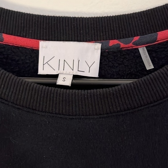 KINLY dress Black Drop Waist Terry Leopard Dress Small - Picture 9 of 13